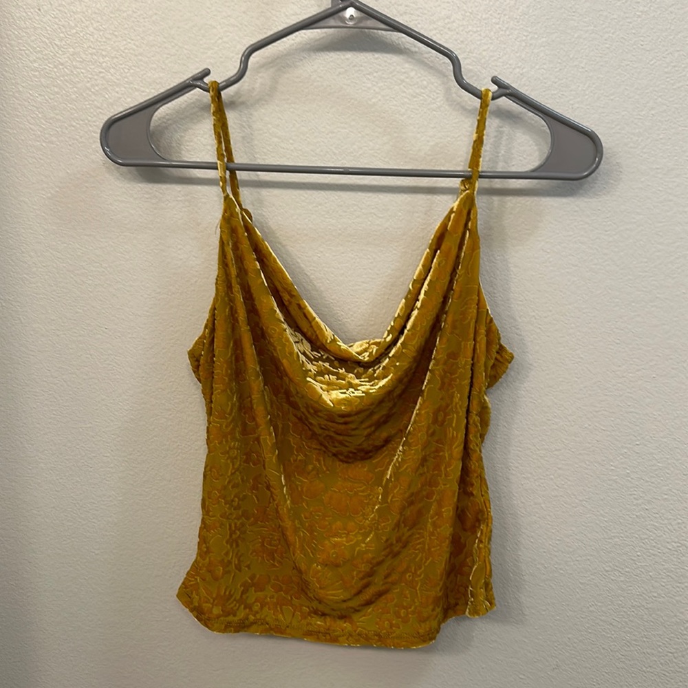 Velvet Cowl Neck Top